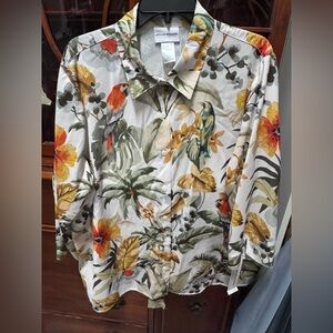 Alfred Dunner Multicolor Tropical Print Men's Shirt